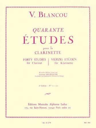 Blancou Forty Studies - Vol. 2 (clarinet)
