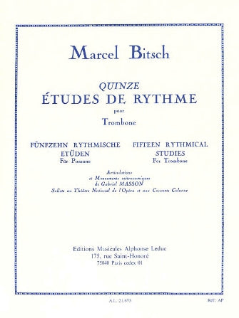 Bitsch Fifteen Rhythmical Studies For Trombone