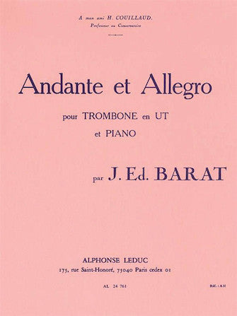 Barat Andante And Allegro (c Trombone And Piano)