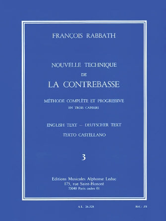 Nouvelle Technique De La Contrebasse - Vol. 3