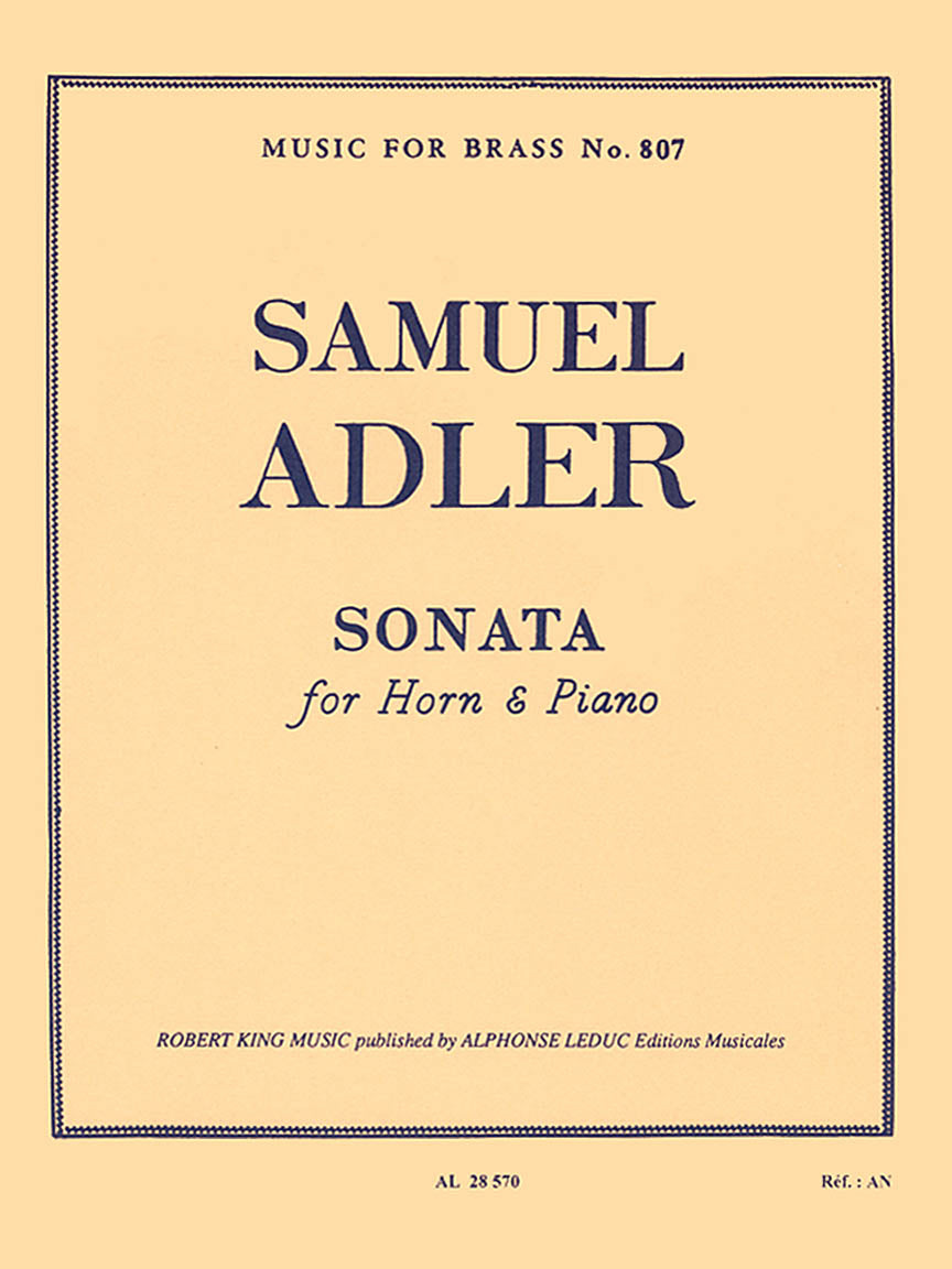 Adler Sonata (horn And Piano)