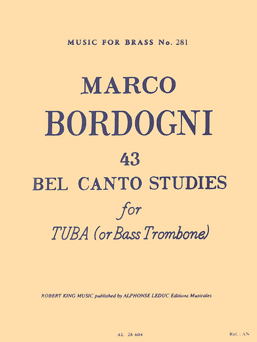 Bordogni 43 Bel Canto Studies for Tuba or Bass Trombone