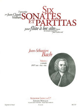 Bach Violin Sonatas & Partitas Arr. For Treble Recorder Solo - Volume 1
