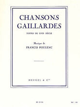 Poulenc Chansons Gaillardes