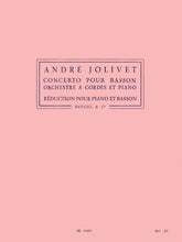 Jolivet - Concerto Pour Basson, Orchestre A Cordes Et Piano (version Pour Piano