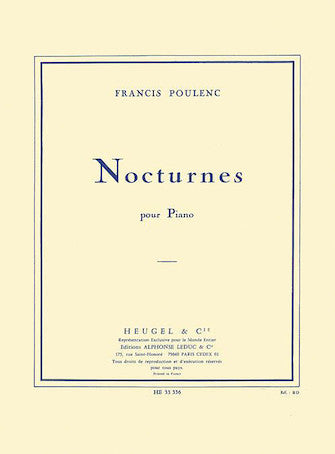 Poulenc Nocturnes Recueil for Piano