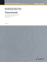 Hindemith Trauermusik Music of Mourning