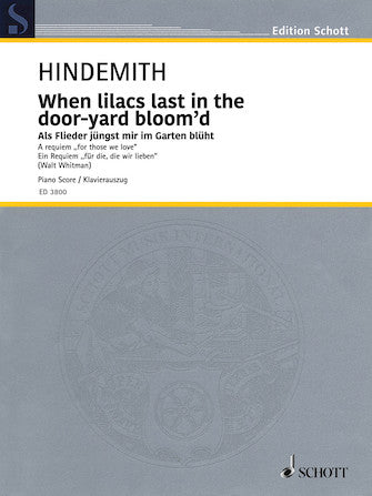 Hindemith When Lilacs Last in the Door-Yard Bloom'd