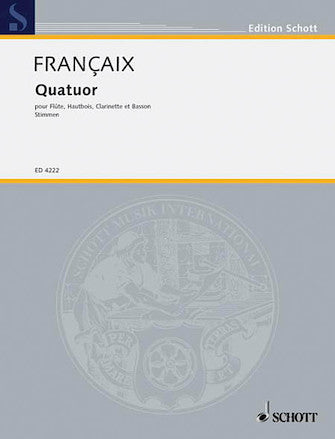 Francaix Woodwind Quartet Set of Parts