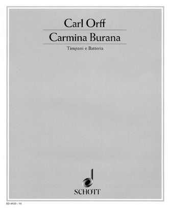 Orff Carmina Burana Timpani and Percussion Parts