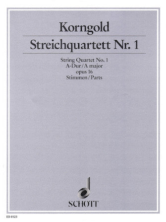 Korngold String Quartet No 1 in A major Opus 16 Set of Parts