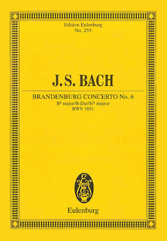 Bach Brandenburg Concerto No. 6, BWV 1051 Study Score