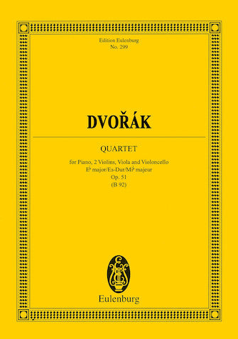 Dvořák: String Quartet in E-flat Major, Op. 31, B 92 (Study Score)