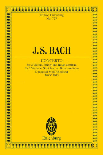 Bach Concerto in D Minor, BWV 1043 Study Score