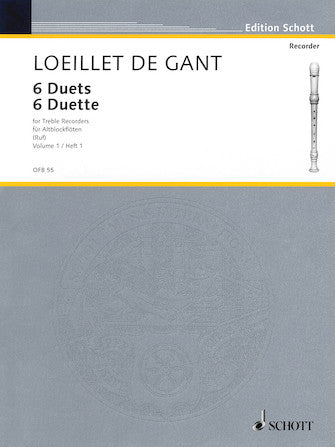 Loeillet 6 Duets - Volume 1