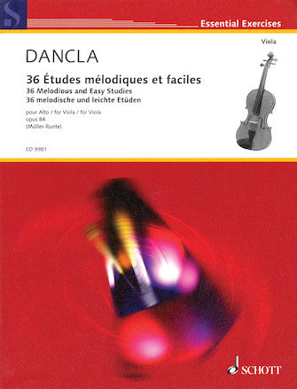 Dancla 36 Melodious and Easy Studies Op. 84 for Viola