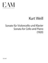 Weill Sonata for Cello and Piano
