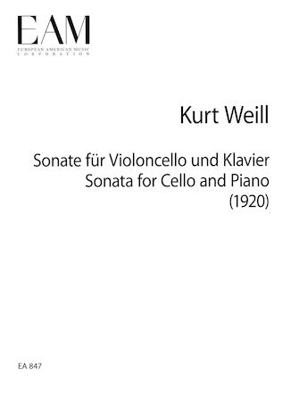 Weill Sonata for Cello and Piano