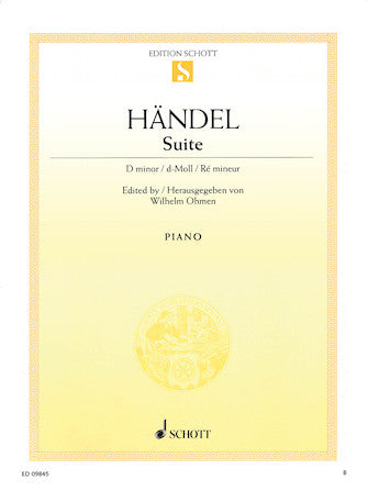 Handel Suite in D Minor HWV 437 Piano Solo