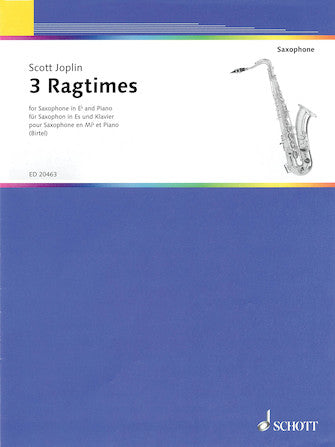Joplin 3 Ragtimes for E flat Saxophone and Piano