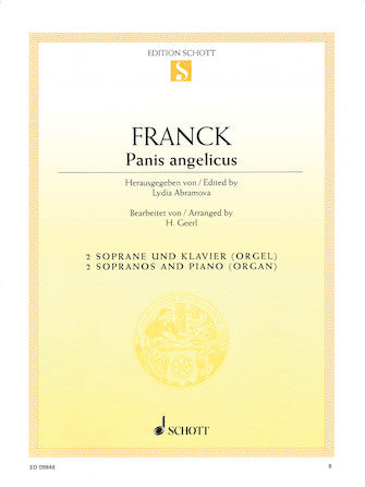 Franck Panis Angelicus For 2 Sopranos And Piano (or Organ)