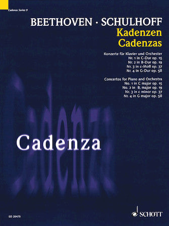 Schulhoff Cadenzas for Beethoven Concertos for Piano and Orchestra