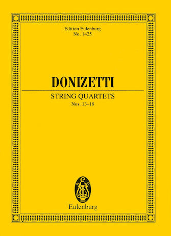 Donizetti String Quartets Nos. 13-18 Study Score