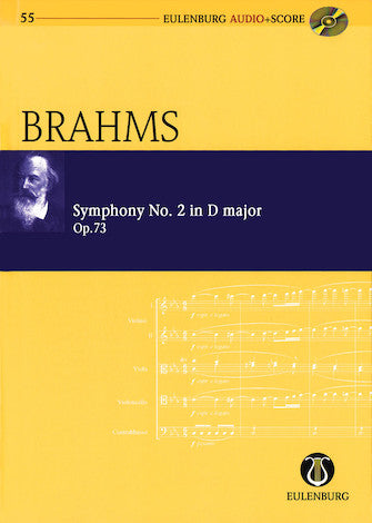 Brahms Symphony No. 2 In D Major Op. 73 Study Score With Cd