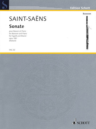 Saint-Saens Sonata Op. 168 For Bassoon And Piano