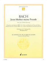 Bach Jesu, Joy Of Man's Desiring Choral From Cantata BWV 147 B-flat Clarinet And Piano