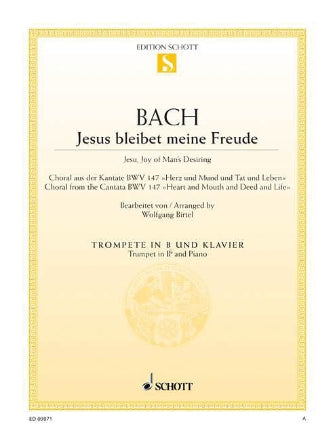 Bach Jesu, Joy Of Man's Desiring Choral From Cantata Bwv 147 Trumpet And Piano