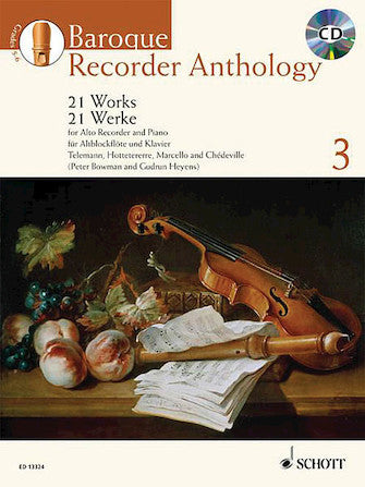Baroque Recorder Anthology Vol. 3: 21 Works For Treble Rec. With Piano Book/cd