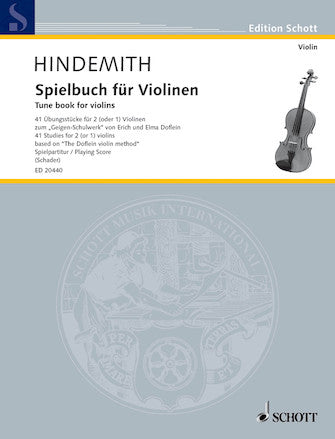 Tune Book (Spielbuch) for Violins 41 Studies for 2 (or 1) Violins Doflein Method