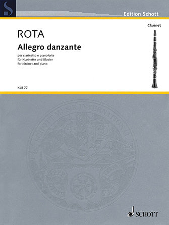 Rota Allegro Danzante for Clarinet in A or B-flat and Piano
