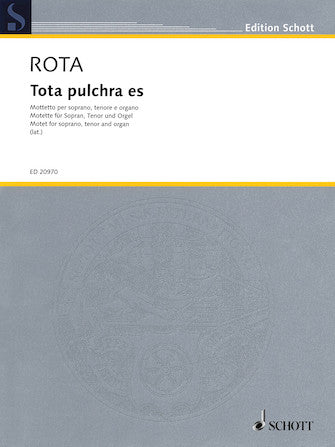 Tota Pulchra Es Mottetto For Soprano, Tenor And Organ  Score  Latin