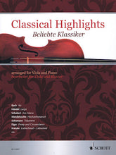 Classical Highlights Arranged For Viola And Piano