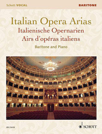 Italian Opera Arias Baritone And Piano