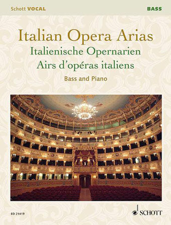 Italian Opera Arias Bass And Piano