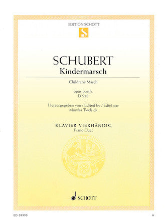 Schubert Children's March Op. Post. D928 1 Piano, 4 Hands