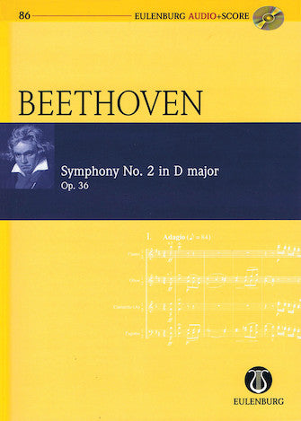 Beethoven Symphony No. 2 in D Major, Op. 36 Study Score with CD