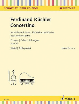 Kuchler Concertino G Major, Op. 11 for Violin and Piano - Ger - Eng - Fr