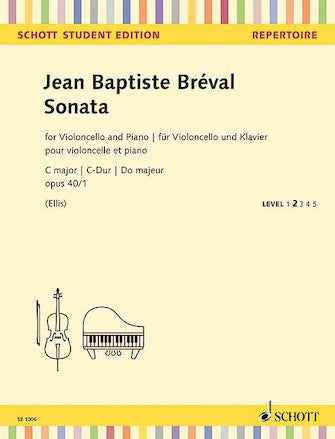 Sonata in C Major, Op. 40/1 Cello and Piano Schott Student Edition Easy Level