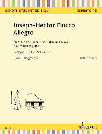 Fiocco Allegro in G major for Violin & Piano