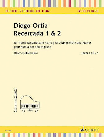Ortiz Recercada 1 & 2 for Treble Recorder and Piano