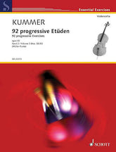 Kummer 92 Progressive Exercises Op 60 Book 2 No 58-92 Cello & 2nd Cello Accompaniment