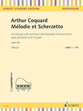 Coquard Melodie et Scherzetto Op. 68 Clarinet and Piano