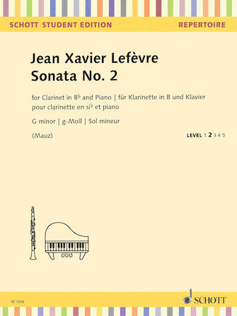 Lefevre Sonata No. 2 in G Minor Clarinet and Piano