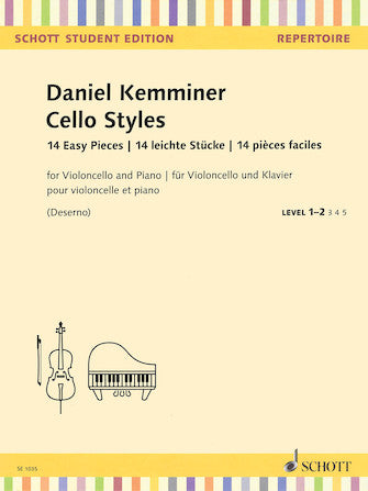Kemminer Cello Styles: 14 Easy Pieces