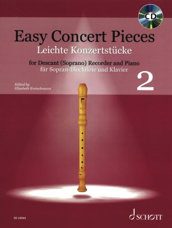 Easy Concert Pieces Book 2 Descant Recorder and Piano with CD