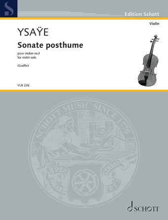 Ysaye Sonate Posthume, Op. 27bix for Violin Solo